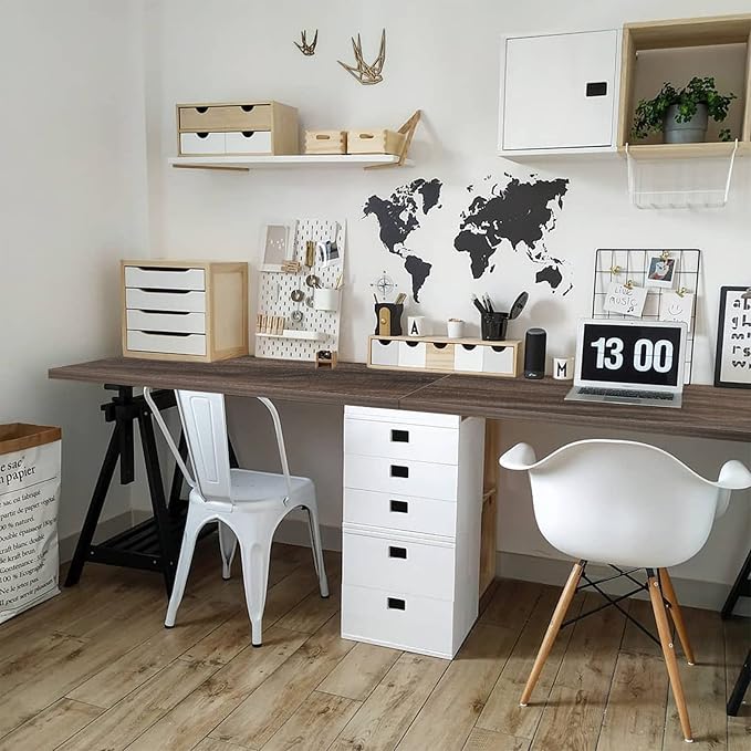 Kaboon Universal Tabletop 55"x23.62" Solid One-Piece Melamine Table Top - Image 7
