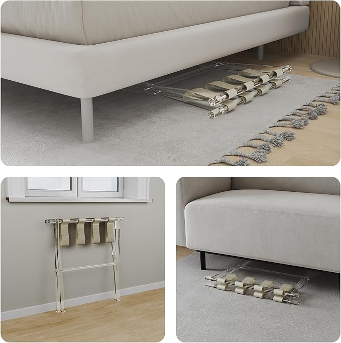 Sumerflos Acrylic Luggage Rack for Guest Room - Image 6