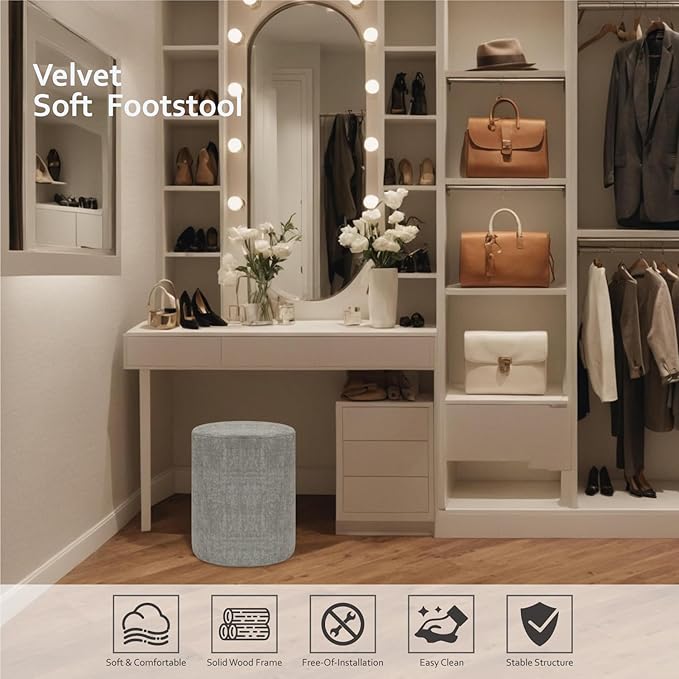 Get Set Style Modern Round Ottoman - Image 4