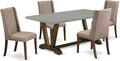 East West Furniture V797FL716-5 5 Piece Modern Dining Table Set Includes a by EastWestFurniture