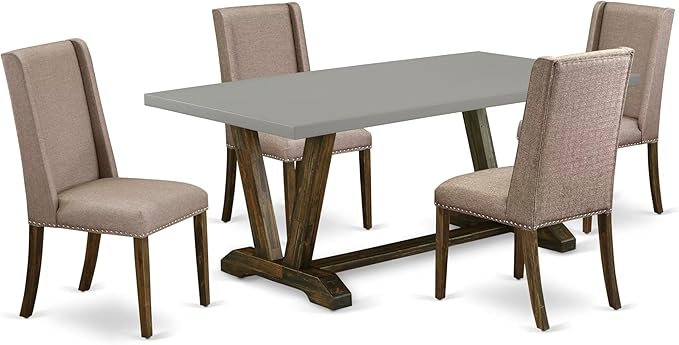 East West Furniture V797FL716-5 5 Piece Modern Dining Table Set Includes a by EastWestFurniture