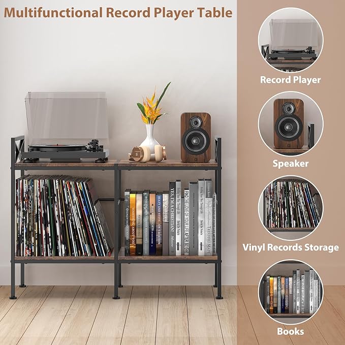 Vinyl Record Storage, Record Player Cabinet, Record Player Stand - Image 4