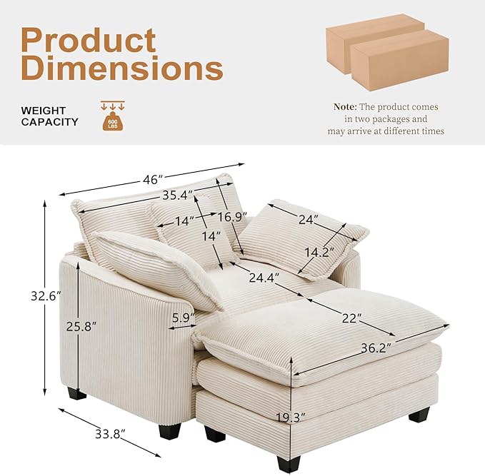 Furniliving Oversized Accent Chair - Image 2