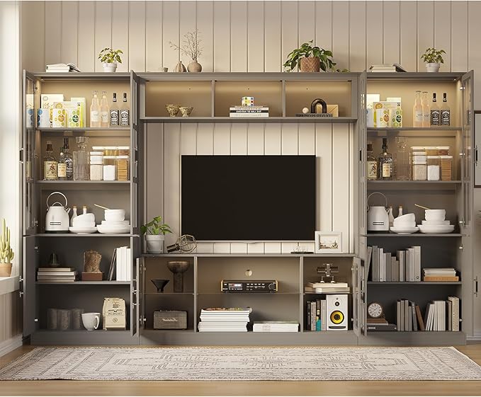 4-Piece Wall Unit TV Stand - Image 2