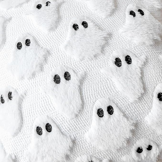 4TH Emotion Halloween Ghost Decorative Pillow Covers 20x20 Set of 2 - Image 2