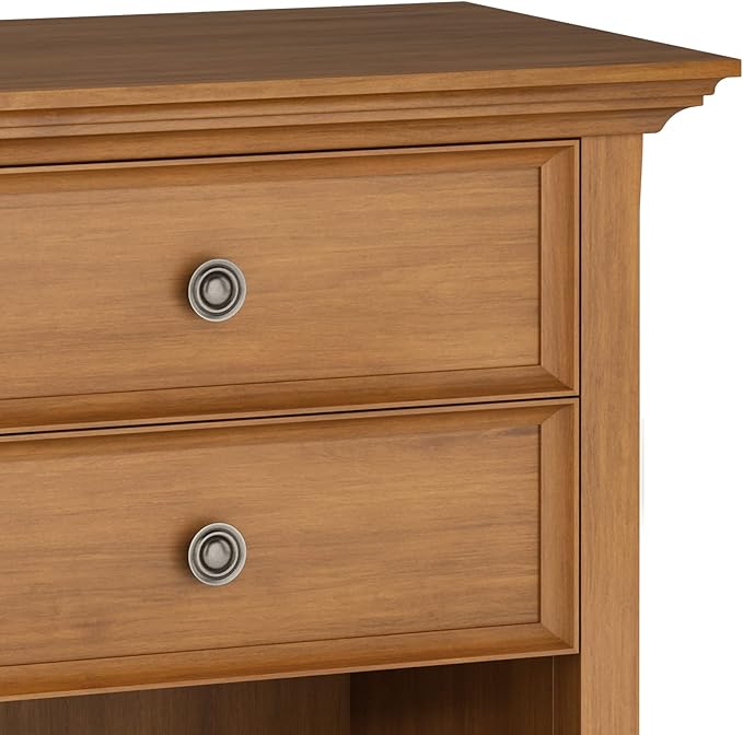 SIMPLIHOME Amherst SOLID WOOD 24 Inch Wide Traditional Bedside Nightstand Table - Image 10