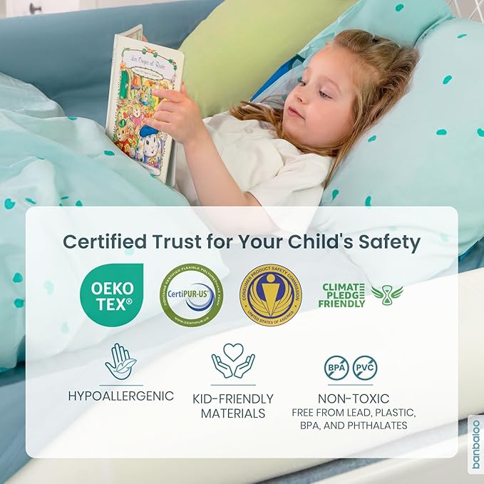 BANBALOO 2 Pack Bed Bumper for Toddlers 53" | Foam Bed Rails for Queen - Image 7