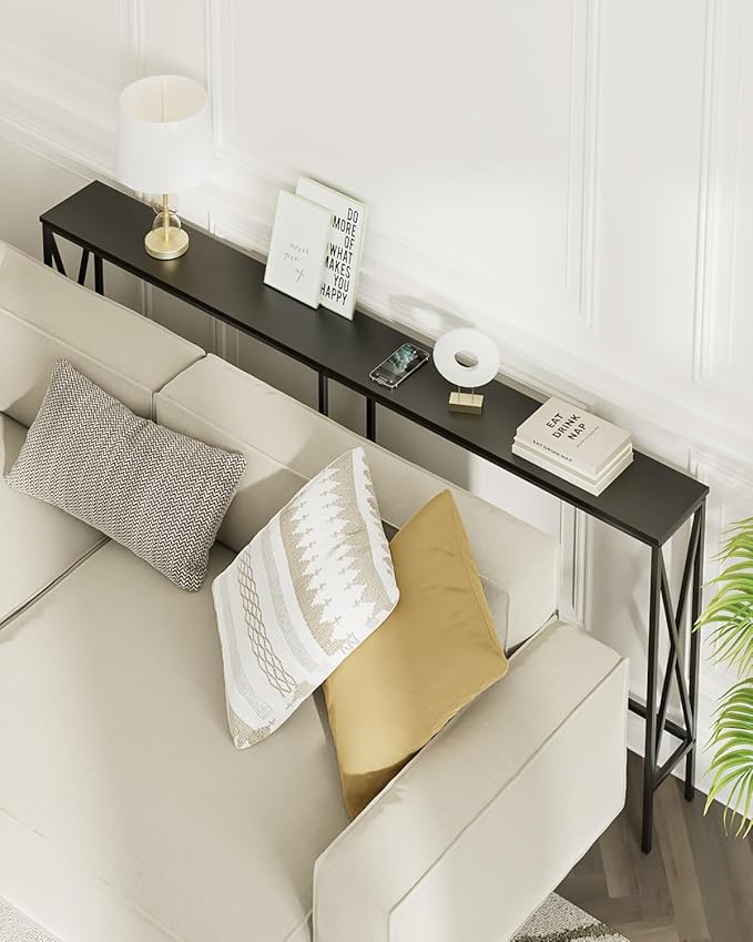 Masupu 70.9" Console Table, Modern Narrow Long Sofa Table Behind Couch - Image 7