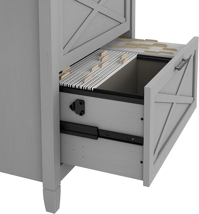 Bush Furniture Key West 2 Drawer Lateral File Cabinet in Cape Cod Gray | - Image 4