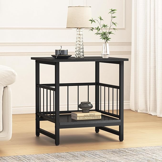 18" Square End Table, Modern Nightstand Side Table, Nightstand - Image 3