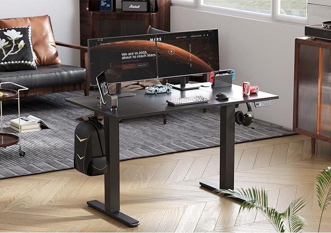 Seang Electric Standing Desk Adjustable Height, 48 x 24 Inch Sit Stand Desk - Image 2