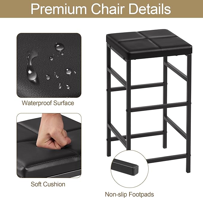 VECELO Bar Table and Chairs Set - Image 7