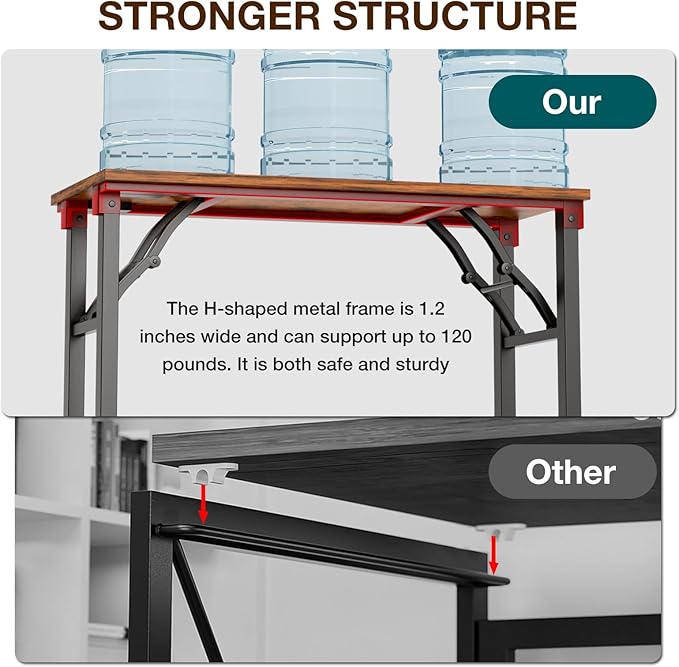 TEMI Small Computer Desk Folding Table - Image 6