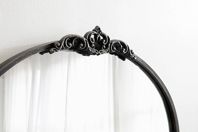 Kate and Laurel Myrcelle Traditional Arched Mirror; 25 x 33; Black; Decorative - Image 5