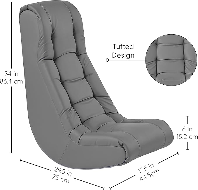 Factory Direct Partners Soft Tufted Floor Rocker - Image 3