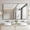 Bathroom Black Mirror, 36x55in Black Rectangle Mirror by Welcometocofeny