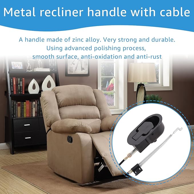 Metal recliner handle replacement, backrest tilt adjuster replacement parts - Image 4