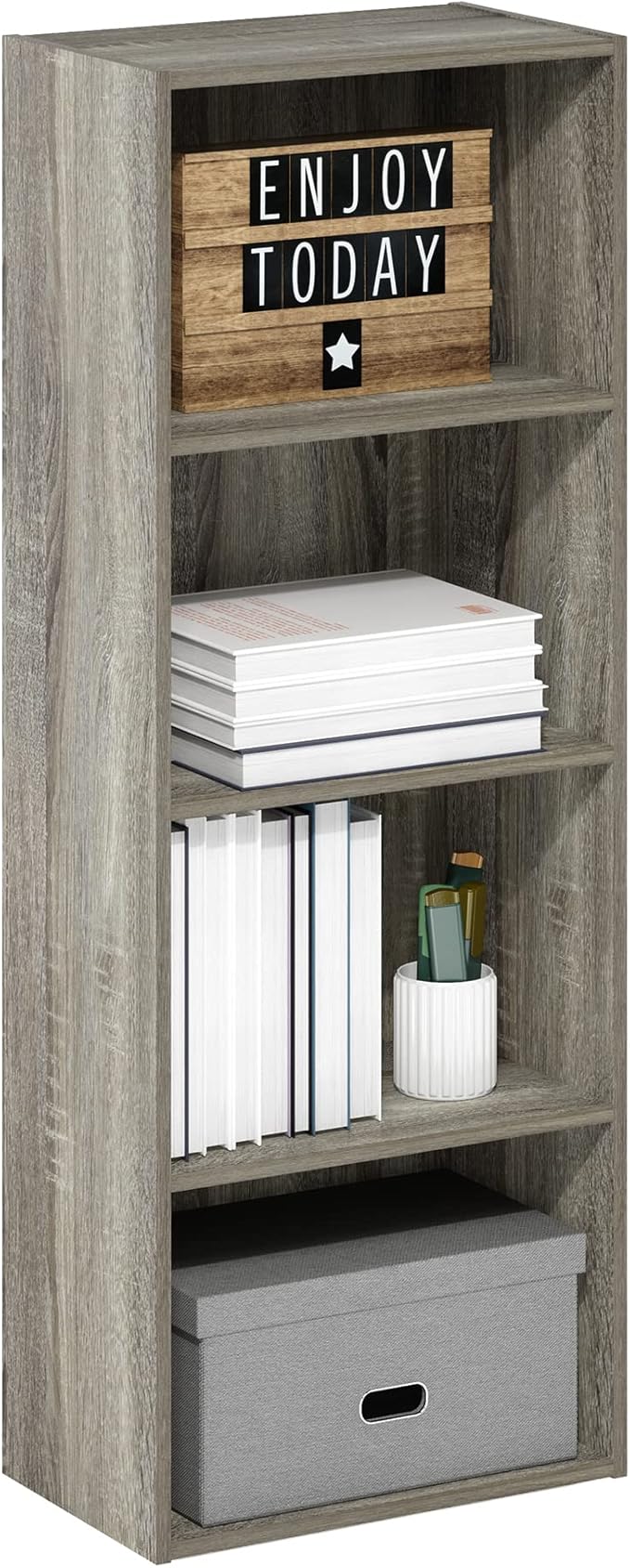Furinno Luder Bookcase / Book / Storage, French Oak by Furinno-FitsYourSpaceFitsYourBudget