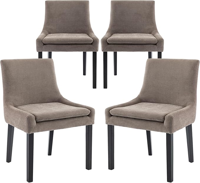 COLAMY Modern Dining Chairs Set of 4, Upholstered Corduroy Accent Side Leisure by COLAMYINC