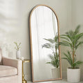 Gold Arched Mirror, Decorative Accent Mirror by DAOYIJIAJUMirrortakesyouintoanelegantworld