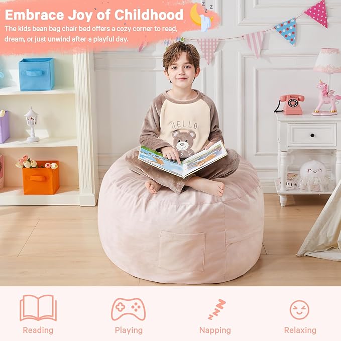 Kids Bean Bag Chair Bed - Image 4