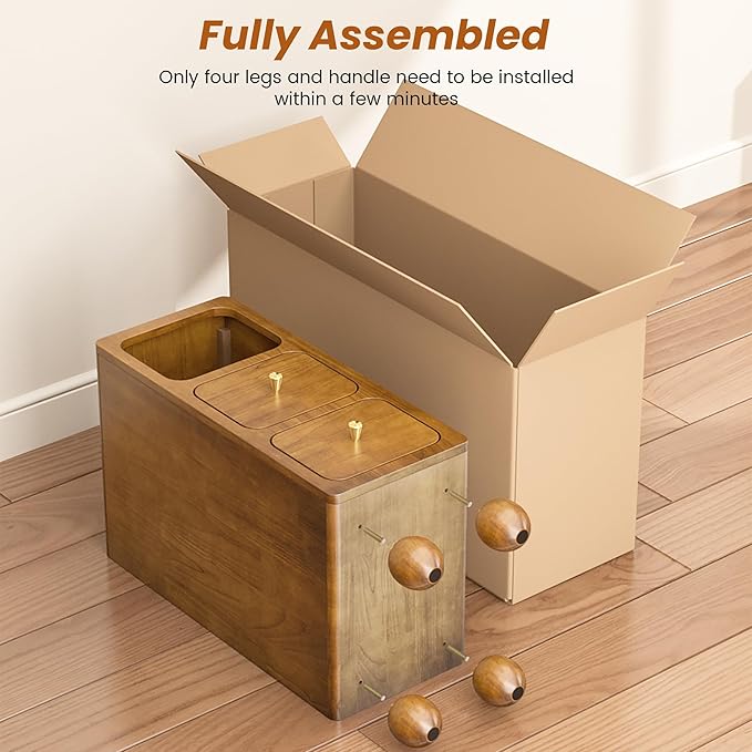 Small Nightstand, Narrow Tall Beside Table - Image 5