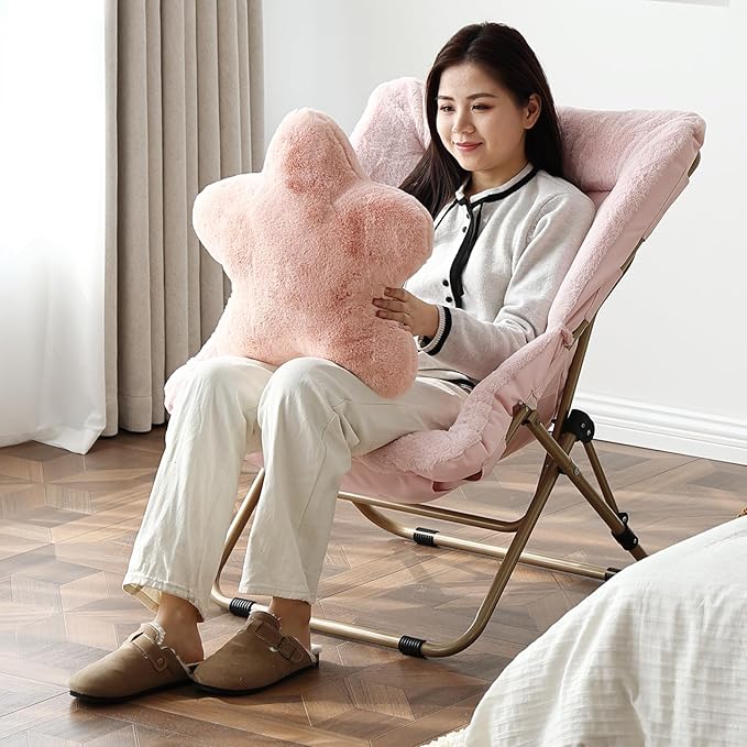 Welnow Comfy Saucer Chair, Oversized Folding Reading Chair - Image 3