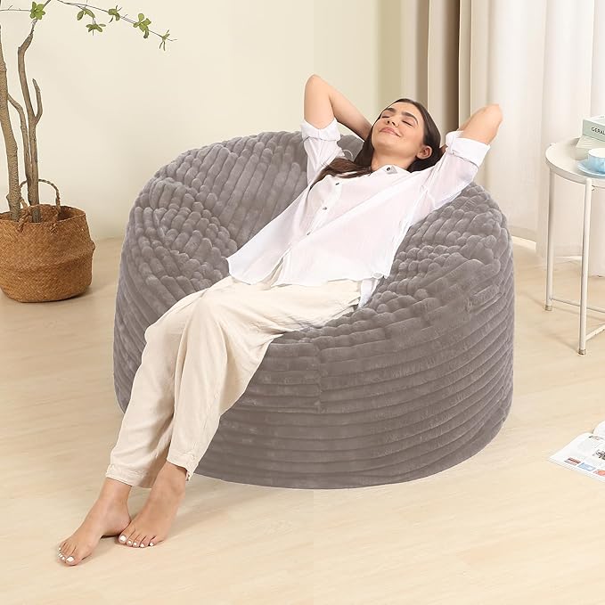 3FT Memory Foam Bean Bag Chair for Adults/Teens, Bean Bag Sofa - Image 7