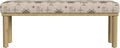 HomePop Oslo Decorative Bench -Cream Contemporary Global Pattern by HomePop