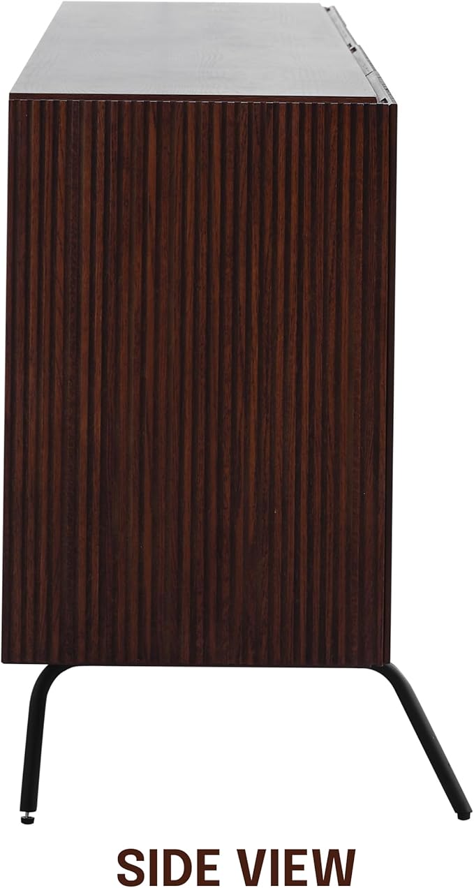 NTC Veil Modern Sideboard with 4 Doors, Buffet Cabinet with Vertical Groove - Image 8
