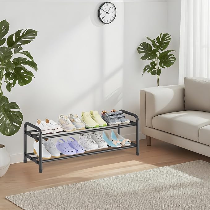 KANAV 2-Tier Expandable Shoe Rack, Adjustable Shoe Organizer & Storage - Image 2