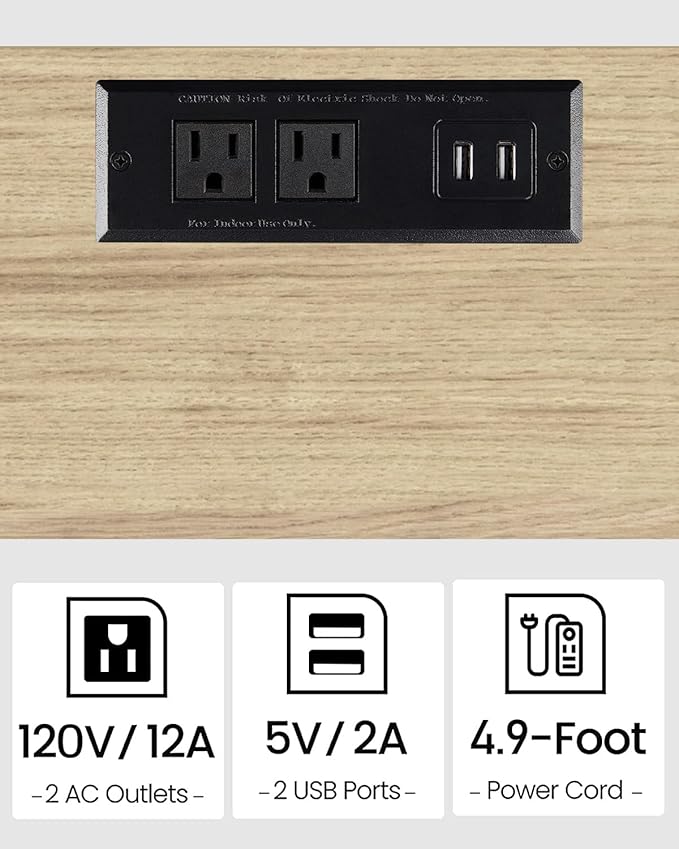 TUTOTAK End Table with Charging Station, Small Side Table with Outlets - Image 7
