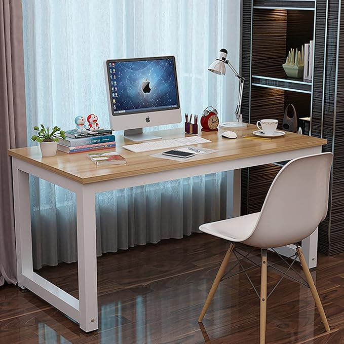 NSdirect Modern Computer Desk 63 Inch Large Office Desk, Writing Study Table - Image 3