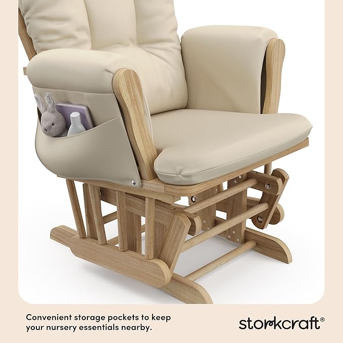Storkcraft Premium Hoop Glider & Ottoman — GREENGUARD Gold Certified Nursery - Image 6