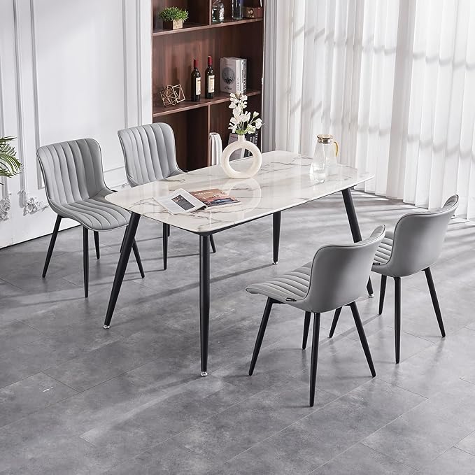 YOUNUOKE Mid-Century Modern Dining Chairs Set of 2, Armless Accent Chair - Image 6