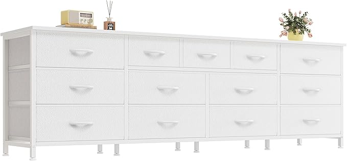 Huuger 70 Inch White Dresser for Bedroom, TV Stand for 65, 80 Inch TV, 13 by Huuger