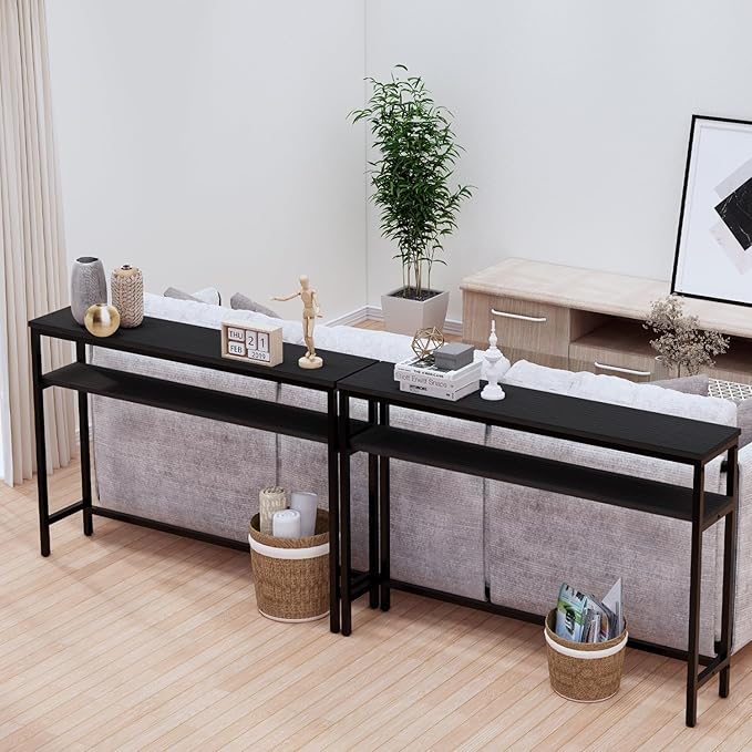 Narrow Console Table, 47 Inch Sofa Table - Image 2