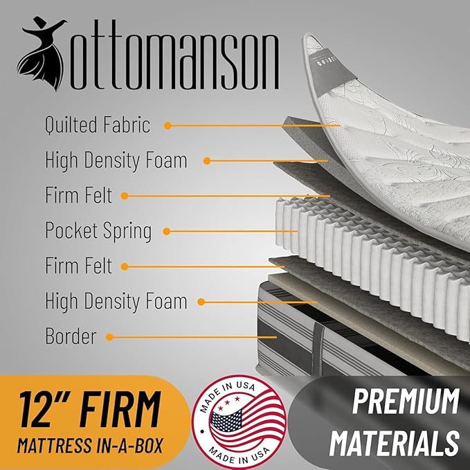 Ottomanson Queen 12" Hybrid Mattress - Image 6