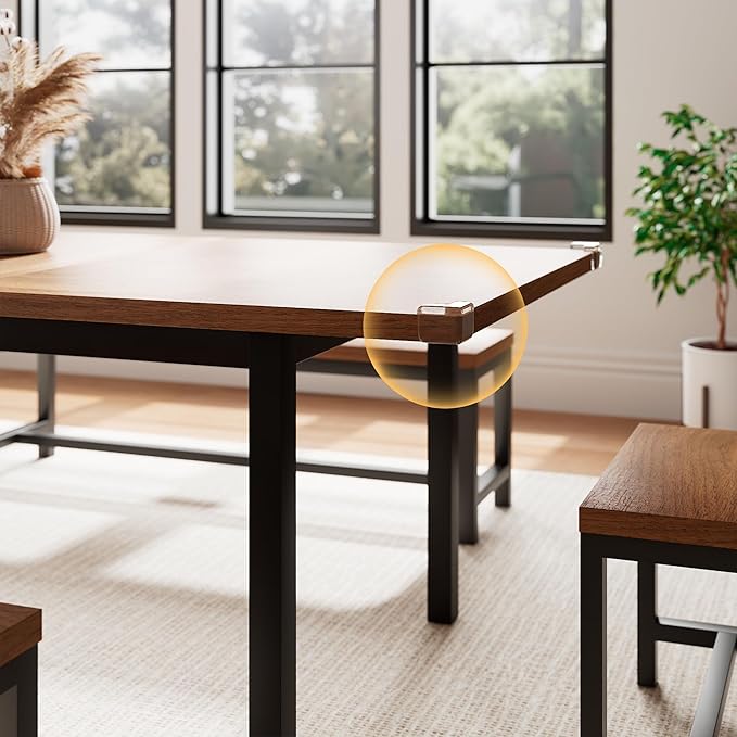 5 Pieces Dining Room Table Set for 4-6, Small Dining Table Set - Image 6