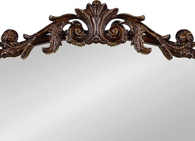 Kate and Laurel Arendahl Ornate Traditional Arched Mirror; 24 x 36; Bronze; - Image 6