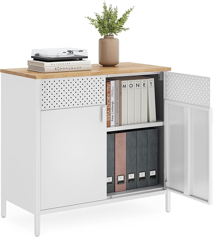SONGMICS Storage Cabinet, Metal Cabinet, Sideboard by SONGMICSbySONGMICSHOME