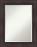 Amanti Art Brown Wall Mirror 30x24 Sloped Espresso Rectangle Bathroom Mirror by AmantiArt