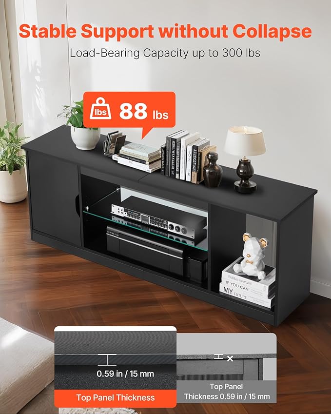 VEVOR TV Stand for TVs up to 65 inch, Modern Entertainment Center - Image 5