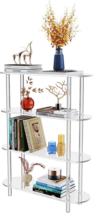 Clear Bookshelf, Acrylic Bookcase by AcrylicFurnitureHomeDecor