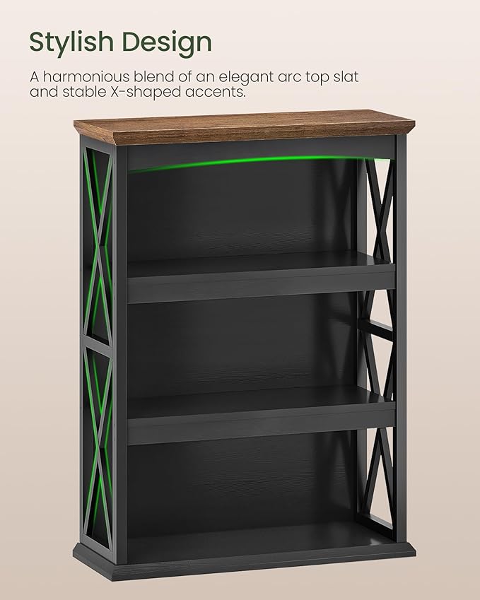 4-Tier Bookcase, 42.9" Floor Standing Organizer Shelf, Corner Book Stand - Image 6