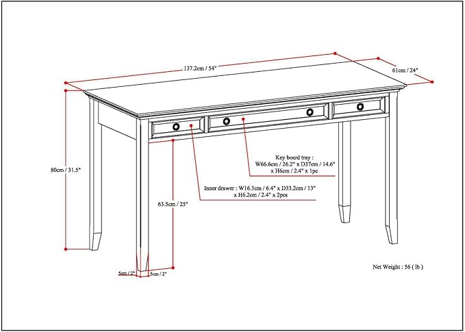 SIMPLIHOME Amherst Desk - Image 3