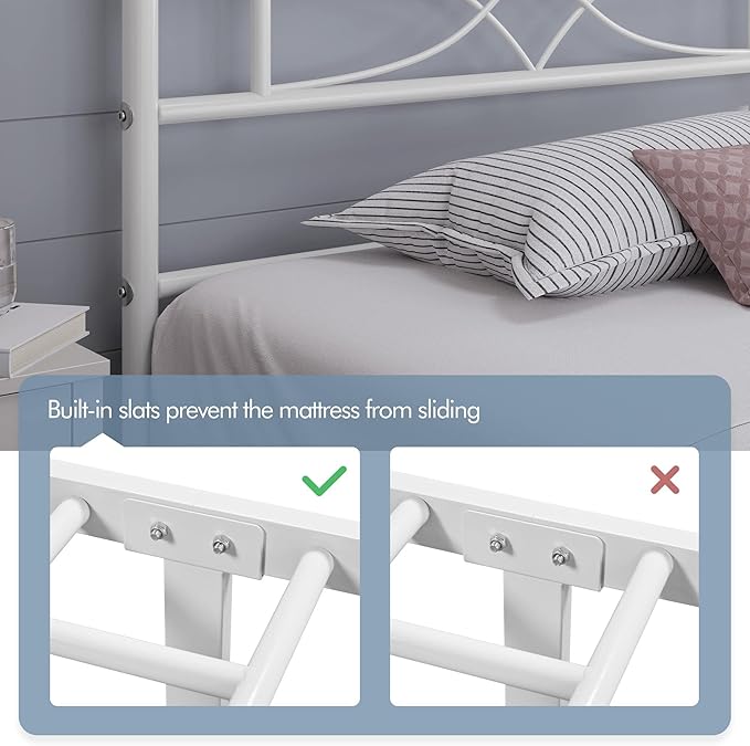 Yaheetech Metal Twin Size Bed Frame, Platform Bed Frame, Mattress Foundation - Image 6