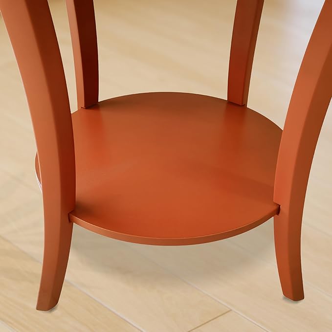Roundhill Furniture Perth Contemporary Round End Table - Image 5