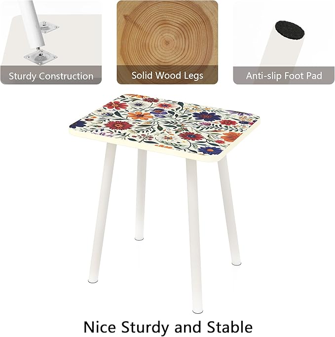 Mandala Small Rectangle End Table, Side Table - Image 7