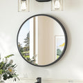 TokeShimi 18 in Round Framed Black Mirror by RefinedBathroomAccessories